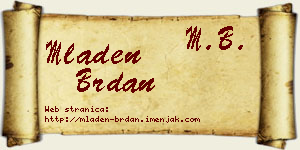 Mladen Brdan vizit kartica